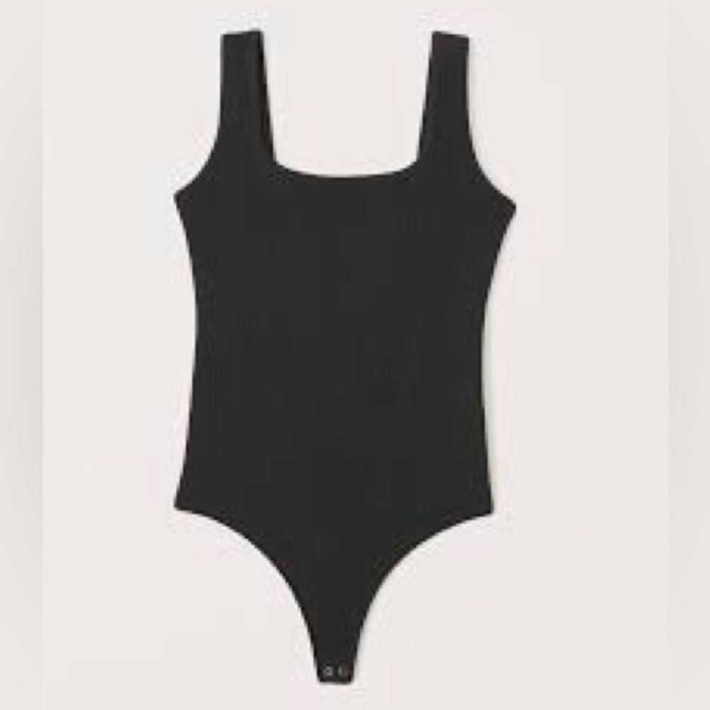 Abercrombie Black Cotton-Blend Seamless Tank Bodysuit - Picture 1 of 6